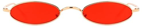 OATIPHO Shades Eyeglasses oval shades slim sunglasses oval sunglasses sun mirror Colored sun glasses small frame vintage men and women old fashioned