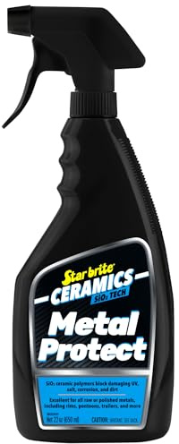 STAR BRITE Ceramics Metal Protect - SiO2 Polymer Protection - Durable Barrier Against Corrosion, Pitting, Salt Damage for Pontoons, Trailers, Towers 22 oz Spray (203322)