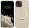 kalibri Custodia in Silicone Liquido Metallo Compatibile con Apple iPhone 13 / iPhone 14 Cover - con Anello Magnetico Compatibile con MagSafe - moon glow