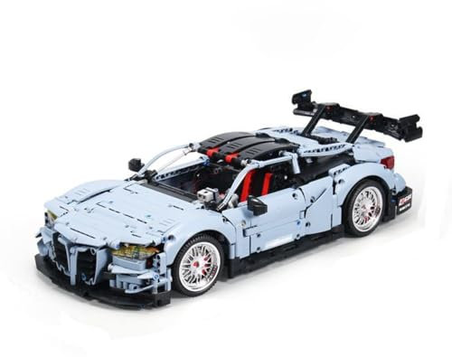 SAYN Technik Sportwagen Klemmbausteine für BMW M4, 1/10 Technik Rennwagen Modell, Kompatibel mit Lego Technik, 2280 Teile