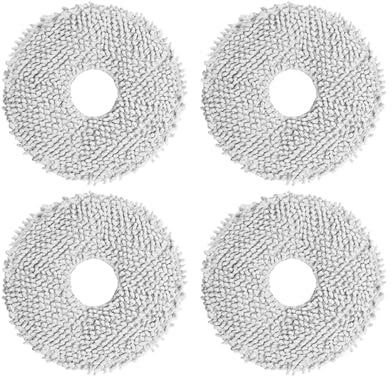 GrAles Main Brush/Side Brush/Cover/Filter/Detergent/Rag, Compatible for Dreame Bot L10s Pro Robot Vacuum Cleaner Accessories Parts (Color : 4 mop pads)