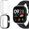 ToVioc Cover Compatibile con Xiaomi Redmi Watch 4 Custodia Full Protezione, [2 Pezzi] [Anti-Graffio] Shell con Pellicola Protettiva per Xiaomi Redmi Watch 4 - Nero & Trasparente