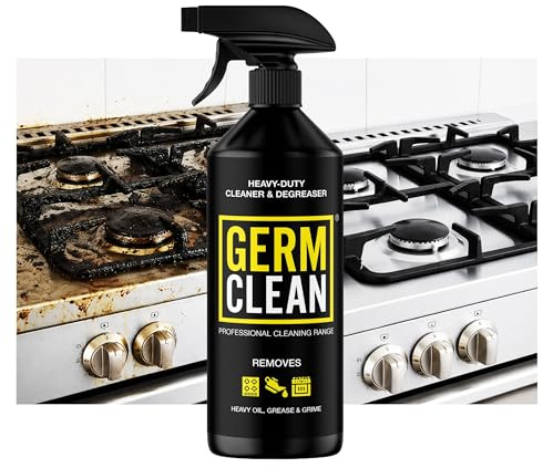 Heavy Duty Cleaner & Degreaser Spray | Removes Grease, Oil & Fat from Kitchens, Fabrics & Hard Surfaces | Professional Strength Formula | Germ Clean | 500ml