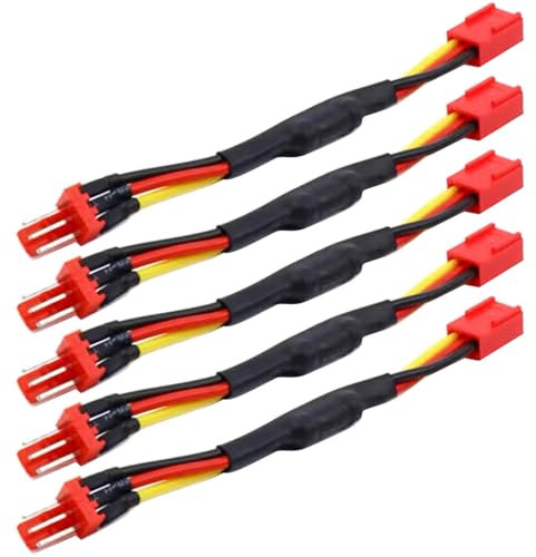 Haiki 5PCS 3PIN PC Fan Speed Reduce Noise Extension Resistor Cable Wire 3 Pin Male To Female Connector For Computer CPU Fan Fan Resistor Cable