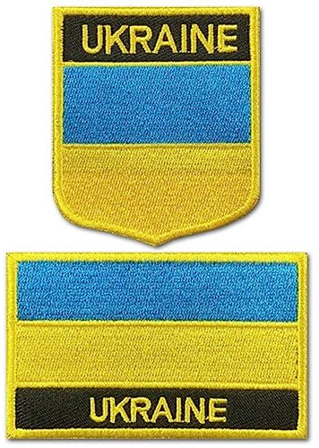 Tsffae 2 Stück Ukraine Bestickter Aufnäher, Ukrainische Flagge, Klettverschluss, Applikation, Gelb, Blau, Abzeichen, Emblem, Armband Für Kleidung, Rucksack, Mütze, Jacke, Hose
