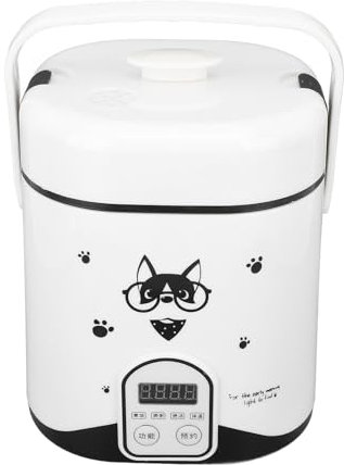 Cuociriso per Auto, Mini Cuociriso da 1,2 L 24 V 180 W, Scatola per il Pranzo Elettrica, da Viaggio, Pentola Antiaderente Piccola e Rimovibile, Funzione di Mantenimento in Caldo,