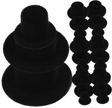 HEMOTON 30 Stück Mini Hut Mini Zylinder atur Hüte Winzige Hüte Dekoration Festival Hut Puppenhüte Kleine Schneemann Hüte Zum Basteln Winzige Oberteile Puppenhaus