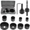 11 Pezzi Kit Sega a Tazza, 19mm-64mm Sega a Tazza per Legno, Set di Seghe a Tazza, Scciaio al Carbonio per la Realizzazione Accurata di Fori in Legno, Pannelli in PVC, Plastica