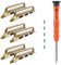 Hapysen Watch Band Connectors for Apple Watch Band Adapter, Replacement Link Attachment for iWatch Ultra(49mm) Series 9 8 7(45mm) Series 6 5 4 SE(44mm) Series 3 2 1(42mm) Straps, Gold(3pack)
