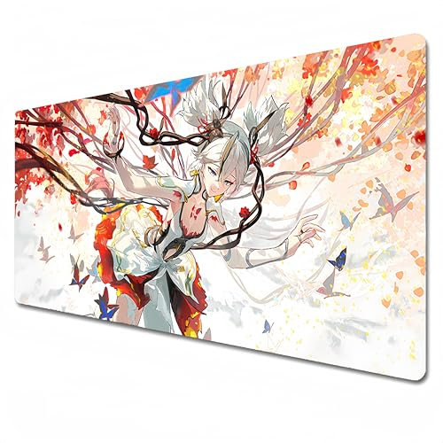 Odrys Wuthering Tapis de souris Waves - Tapis de souris de jeu rgb - XXL 900 x 400 cm - Grand tapis de bureau à bords cousus - Imperméable - Antidérapant (XXL)