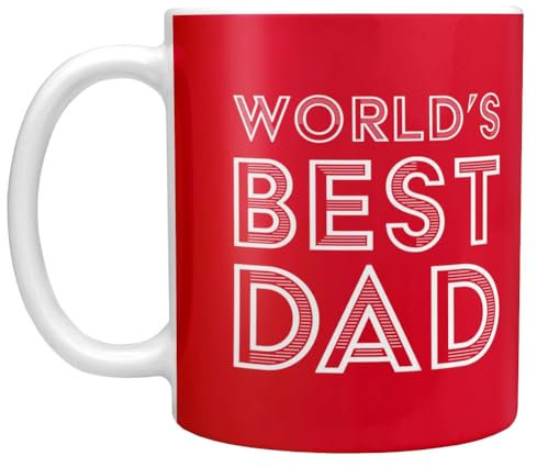 England FA - Mug WORLDS BEST DAD (Taille unique) (Rouge/Blanc)