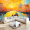 Fototapete 3D Effekt Ölgemälde Venedig Landschaft Tapete Fototapeten Vlies Tapeten 200x140 cm Vliestapete Wandtapete Moderne Wand Schlafzimmer Wohnzimmer Wand tapete