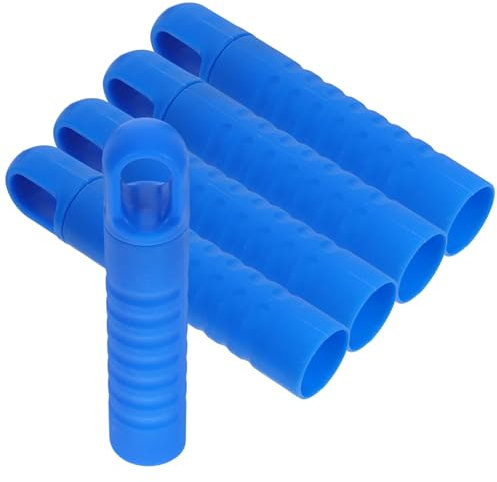 MUCKLILY 5pcs Mop Accessories Floor Cleaner Mop Broomstick Handle Cap Replacement Grip Broom Gripper Dustpan Stick Handle Grip Replacement Mop Handle End Cap Mop Handles Grips Blue Plastic