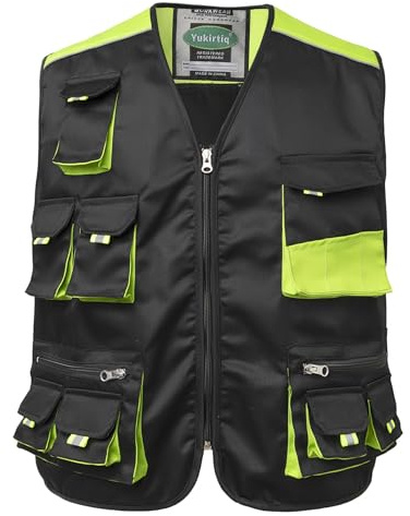 Yukirtiq Chaleco de Trabajo Multibolsillos para Hombre Chalecos para Safari Caza Fotografia Chaqueta Sin Mangas Ropa de Trabajo Chaleco Exteriores