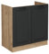 Vicco Spülenunterschrank R-Line, Anthrazit Landhaus, 80 cm ohne Arbeitsplatte