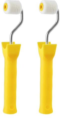 Nicear Lot de 2 petits rouleaux à peinture de 2,5 cm, brosse fine en laine, outils de micro-décoration