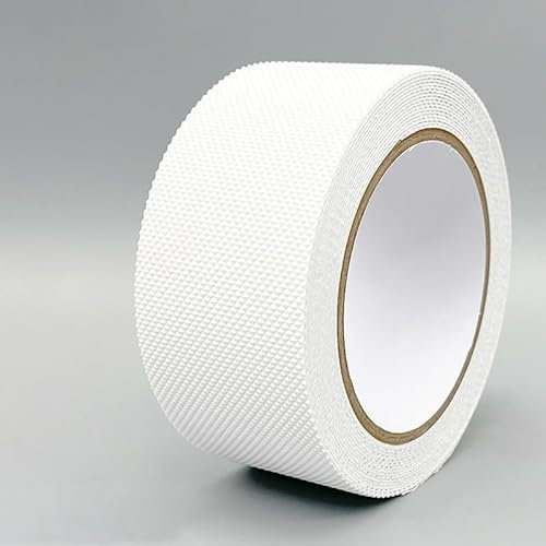 Guest Ruyunlai Frise Murale en PVC Autocollant Papier Peint Imperméable de Cuisine et Salle de Bain - Décor Mural Grain de Diamant Blanc 5cm X 500 cm