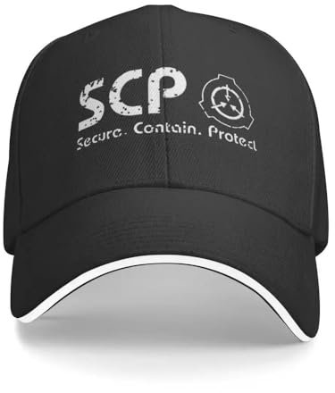 SCP Foundation Baseball Cap Logo Print Y2K Retro Trucker Hat Spring Sports Printed Snapback, T-480251, Einheitsgröße