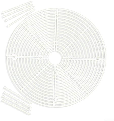 JGmotorfi Lot de 4 cache-pots de fleurs en maille pour protéger le sol et soutenir la santé des plantes (blanc)