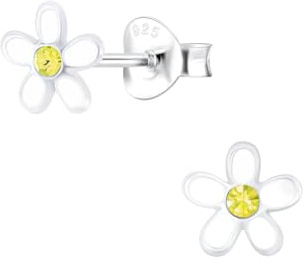 Monkimau Mädchen Ohrringe Blume | Ohrstecker aus 925 Sterling Silber | Kinderohrringe hypoallergen
