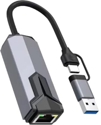 Tarjeta de Red | Adaptador Portátil 5Gbps Alta Velocidad - Tarjeta de Red USB 5G Cableada Adaptador para PC,para Jugadores Trabajadores Streamers Oficina en el Hogar Portátil Tableta Videoconferencia