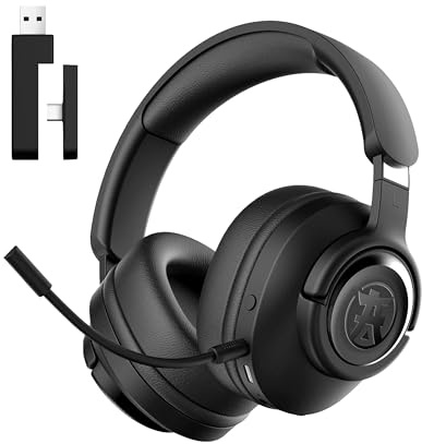 Akuma SEINEN H06 WL Cuffie Gamer Wireless - Suono 3D Surround Bluetooth 5.3 + 2.4GHz + Jack 3.5mm | Micro ENC staccabile | Autonomia 30h | Comfort Memory Foam - Cuffie Gaming PC PS4 PS5 Xbox