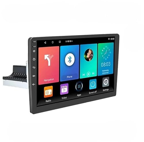 AUTORADIO 1 DIN ANDROID BLUETOOTH CON SCHERMO DA 9 CARPLAY GPS WIFI CON 4GB DI RAM + 64GB DI ROM CON RETROCAMERA PARCHEGGIO