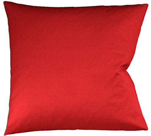 fleuresse Bügelfreier Kissenbezug mit Nadelzug, 80x80 cm, 100% Baumwolle, rot