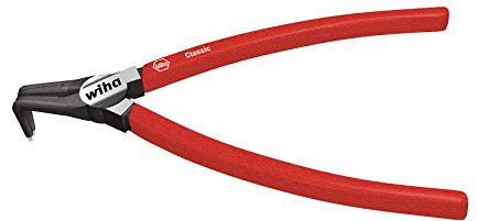 Wiha Sicherungsringzange Classic mit MagicTips® für Aussenringe (Wellen) mit abgewinkelter Form (34703) A 01, 140 mm