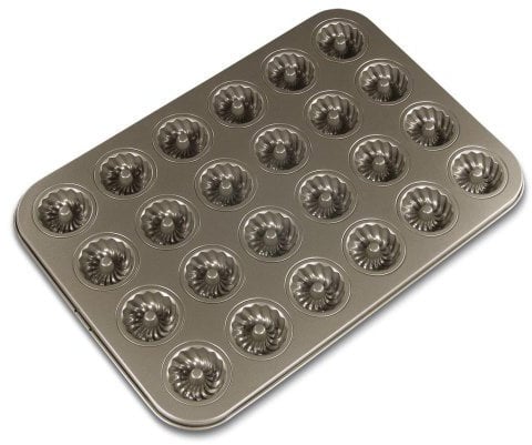 Staedter - we love baking Serie - Backblech Mini Guglhupf Konfekt - 38 x 26 cm - für 24 Minis ø 4,5 cm/H 1,5 cm - hochwertige Antihaftbeschichtung