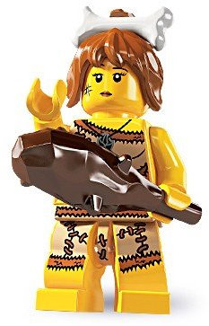 LEGO 8805 - Minifigur Steinzeit-Frau aus Sammelfiguren-Serie 5