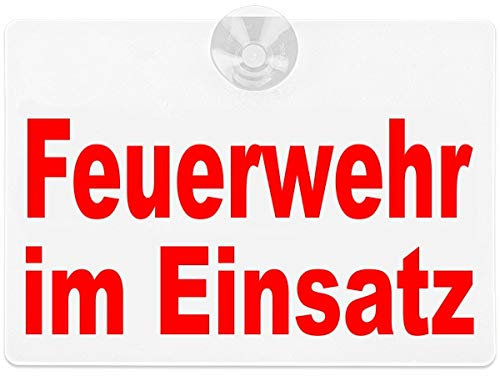 Warnschild Feuerwehr im Einsatz 20x15cm weiß