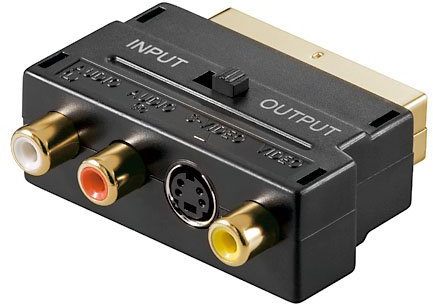 Goobay 2er Set Scart Cinch Adapter vergoldete Kontakte
