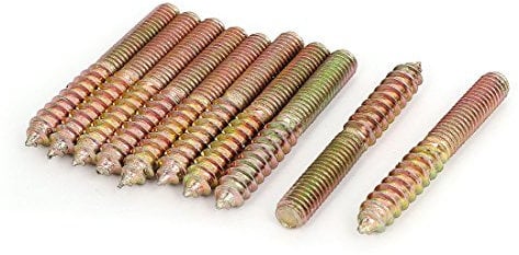 sourcing map 10Stk M8x59mm doppelendig Gewinde Gewindebohrer Holzschraube Stab Gewindebolzen DE de