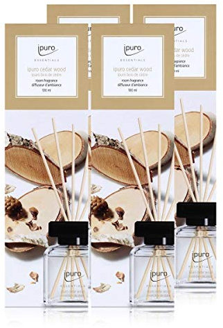 Essentials by ipuro Cedar Wood 100ml Raumduft (4er Pack)