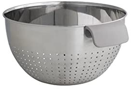 Brandani Scolatutto con Manico Acciaio Inox 23 cm Tortora