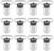 LIHAO T-figura Metallo Ciuccio Clips 25mm, Clips Bretella Supporti per Baby Placifier e Giocattoli - Confezione da 12 Pezzi