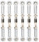 Tbest RC Pull Rod, 6Pcs Adjustable Servo Links Tie Rod Aluminum Alloy Turnbuckle Rod Linkage Set for RC Hobby Car Model(Silver),Small