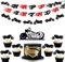 JeVenis Motorrad Geburtstagsbanner Motorrad Geburtstagsdekoration Scooter Cake Toppers Geburtstagsdekoration zum Geburtstag von Männern oder Jungen