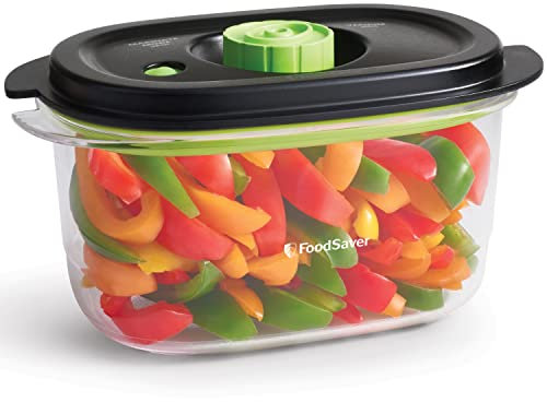 FoodSaver Recipiente para conservar y marinar al vacío, Hermético, Libre de BPA, A prueba de fugas, Apto lavavajillas, 1.2 L