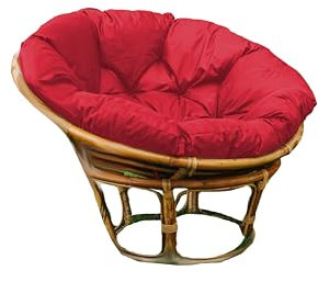 chilly pilley Papasan Wasserdicht Papasankissen Papasansessel Rattansessel Gartenkissen Papasanauflage Sitzkissen Garten Kissen Sesselkissen Schaukelkissen (60cm, Rot)