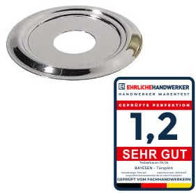 Abdeckrosette für Türspion – Zubehör zur Abdeckung alter Bohrungen | Ø 47 mm Außendurchmesser, Messing verchromt