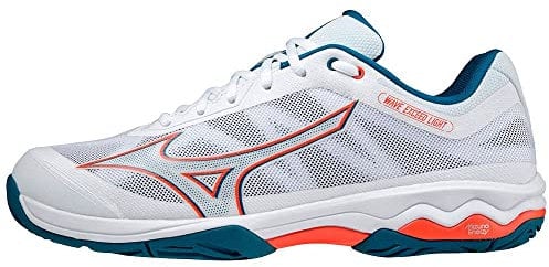 Mizuno Herren Wave Exceed Light AC Tennisschuh, Wht Cherrytom Moroccanb, 43 EU