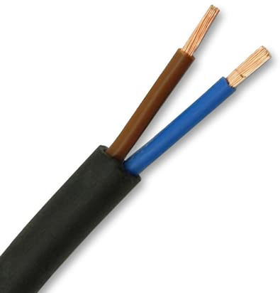 Rubber Cable 2.5MM 2 CORE H07RN-F HO7RNF Tough Heavy Duty Cable (20M)