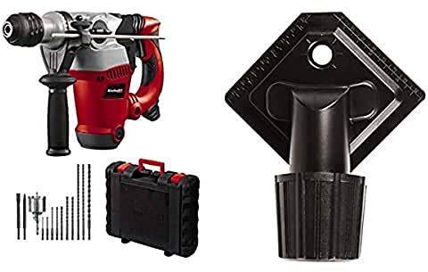 Einhell Bohrhammer-Set RT-RH 32 (1250 W, 3,5 J, Bohrleistung 32 mm, SDS-Plus-Aufnahme, Metall-Tiefenanschlag, 10 Bohrer, Bohrkrone, 2 Meißel, Koffer, inkl. Bohrdüse)