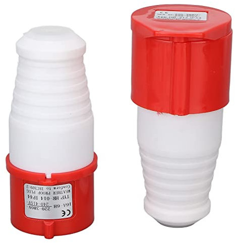 Prise de Courant Industrielle, 2pcs 4 Broches Rouge CEE Mâle Femelle Connecteur de Prise IP44 étanche Prévenir le Vieillissement Connecteurs Industriels Rouge pour Caravanes Agricoles 220‑380V