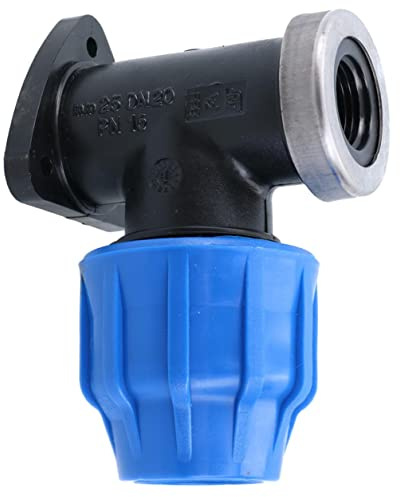 25mm x 1/2 MDPE Wall Elbow Outside Tap Fitting Threaded Connector Bend
