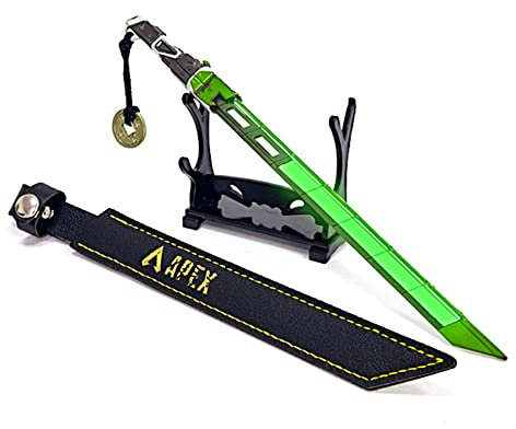Apex Crypto Erbstück, Biwon Klinge, Metall, Datenmesser, Actionfiguren, Spielzeug-Kollektion, Schlüsselanhänger, Geschenk, Partyzubehör, Schreibtischdekoration (Crypto Biwon Klinge, 30,5 cm,