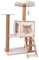 Arbre à Chat avec Griffoirs et Escaliers en Bois 115 cm (Beige)