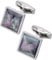 Jonwo Quadrat Galaxis Kristall Manschettenknöpfe für Herren In Geschenkbox Männer Manschettenknöpfe Men Cufflinks Hochzeit Hemd Party Geburtstag Jubiläum Kleid (Silber)